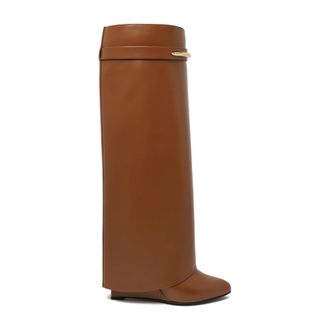 Givenchy Schoenen, Dames, Beige, 37 1/2 EU, Bruine Rubberen Regenlaarzen