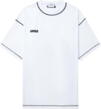 VETEMENTS contrast-stitching cotton T-shirt - women - Cotton - S - White