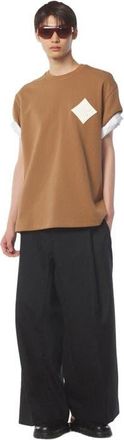 MCM Logo Patch Bouclé T-Shirt in Cognac at Nordstrom, Size X-Large Eu