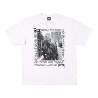 St&uuml;ssy Tops, Heren, Wit, L, Katoen, Respect Tee