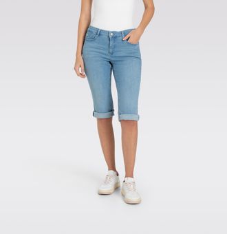 MAC Broeken Caprijeans MAC Dream-Sum, Damen, Gr. 34, N-Gr, blau (summer sky wash), Denim/Jeans, Obermaterial: 75% Baumwolle, 12% Modal, 9% Polyester, 4% Elasthan,