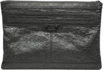 Balenciaga Pre-owned Vintage Clutch - Dames - Vintage Clutch - Zwart - ONE Size - Leer - Vintage