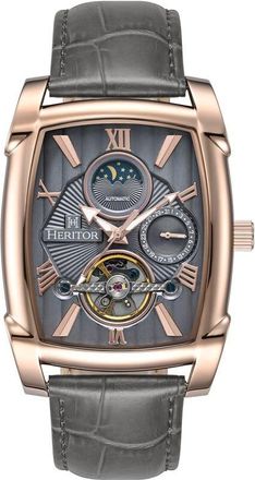 Heritor Valentin Automatic Grey Dial Mens Watch HERHS4406
