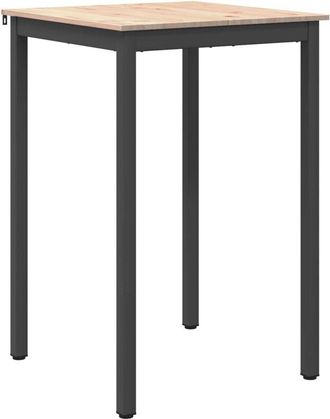 vidaXL Bar Table Natural 70 x 70 x 105 cm Solid Pine Wood vidaXL