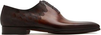 Magnanni embossed-detail Oxford shoes - men - Calf Leather/Calf Leather/Calf Leather - 43.5 - Brown