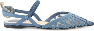 Fendi Schoenen, Dames, Blauw, 37 EU, Leer, Kitten Rete Ric.ff