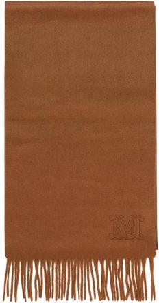 Max Mara Camel Wool Scarf - Dames - Wintersjaals - Bruin - ONE Size - Wol - Accessoires