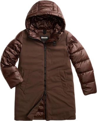Blauer Cappotto lungo in piuma Sawyer - - Coats - Donna - Marrone - S