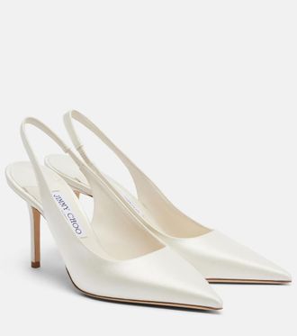 Jimmy Choo London Love satin slingback pumps