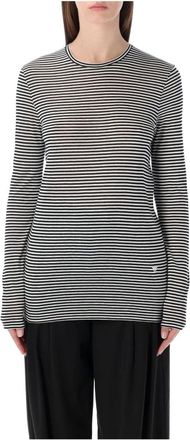 Tom Ford Gestreept T-shirt met lange mouwen - Dames - Longsleeves - Zwart - XS - Tops