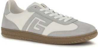 Balmain Mens White Calf Leather Bos Taurus Athletic Sneakers