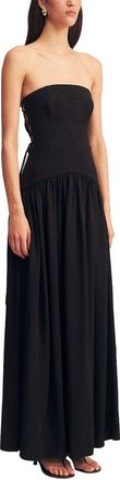 Shona Joy Vento Lace Up Strapless Maxi Dress