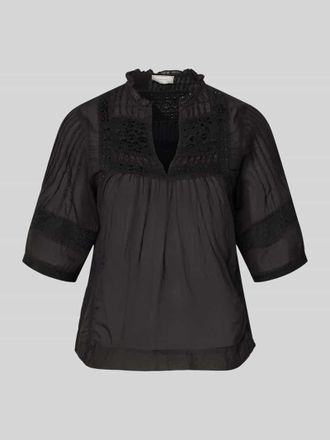 Neo Noir Neo Noir Blusenshirt mit V-Ausschnitt Modell Siama in Black, Gr&ouml;&szlig;e 34