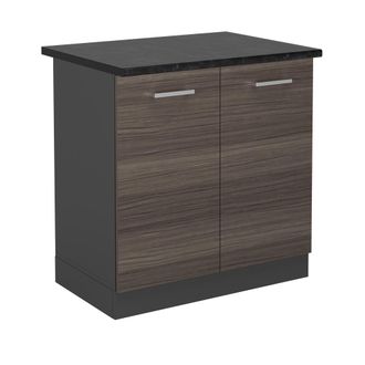 Vicco Armario Bajo Para Fregadero R-line, Gris Noble, 80 Cm, Et Antracita