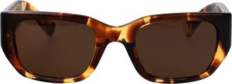 Bottega Veneta Bv 1400S Ultrathin Squared Zonnebril - unisex - Zonnebrillen - Bruin - 51 MM - Accessoires