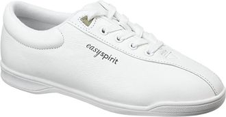 Easy Spirit Womens Ap1 Leather Walking Shoes In White Leather
