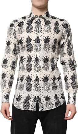 Dolce & Gabbana Gold Shirt - Heren - Casual Overhemden - Veelkleurig - XS - Katoen - Overhemden