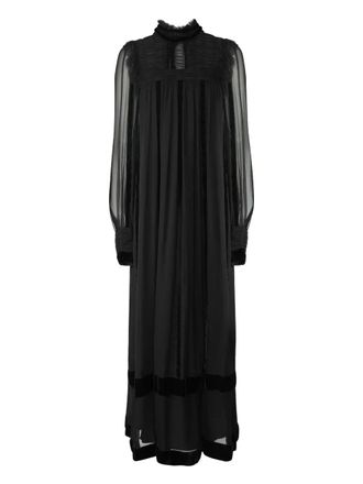 Alberta Ferretti sheer maxi dress - Zwart