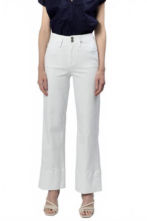 Dear John Denim Holly High Rise Wide Hem Straight Jeans In White