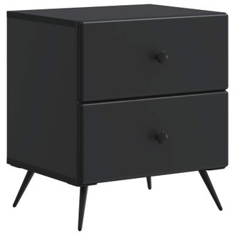 vidaXL Armario De Noche Negro 43 X 34,5 X 47,5 Cm Madera De Ingenier&iacute;a Vidaxl