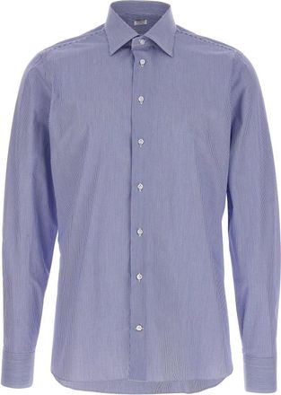 Borriello Spaccanapoli Shirt - Heren - Casual Overhemden - Blauw - 3XL - Katoen - Overhemden