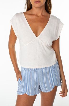Roxy Sea Drift Cap Sleeve Top in Dew at Nordstrom, Size X-Large