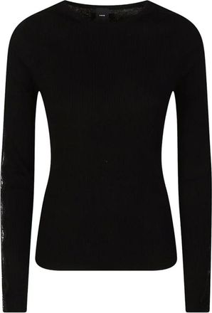 Pinko Ronde hals gebreid - Dames - Ronde hals truien - Zwart - S - Truien & Vesten