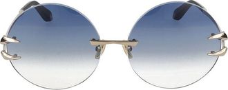 Roberto Cavalli Occhiali da sole Roberto Cavalli SRC006 594 B Oro Chiaro Lucido /17/140