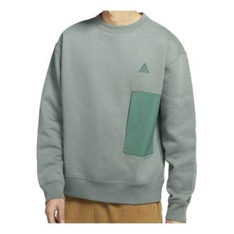 Nike ACG Contrasting Colors Pocket Fleece Sports Round Neck Pullover Green CV0683-365