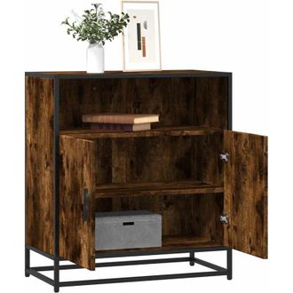 vidaXL Credenza Rovere Fumo 68x35x76 cm in Legno Multistrato - Vidaxl