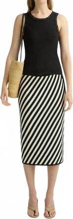 Poss&eacute; Darcy Skirt In Cream/black