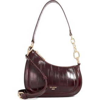 Dune London Direction Leather Shoulder Bag in Burgundy at Nordstrom Rack