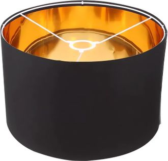OEM Pantalla De L&aacute;mpara Cil&iacute;ndrica Mediana - Pantalla De Tela De 30 X 20 Cm Para L&aacute;mpara De Techo, Mesa, Colgante O De Pie Con Casquillo E27 (negra)