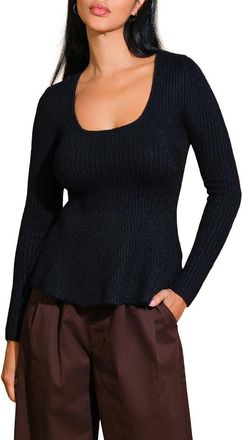 Flying Tomato Sweater Knit Long Sleeve Top in Black at Nordstrom Rack, Size Medium