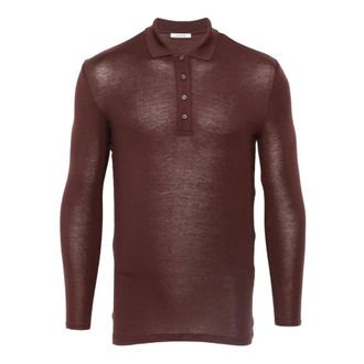 Entire studios Polo Shirts, male, Brown, Size: XL Long Sleeve Polo Top
