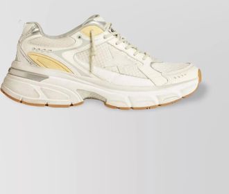 Golden Goose net and suede sneakers with star detail