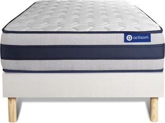 Actisom Actisom - Somier blanco + Colchón con látex y espuma viscoelástica 80 x 190