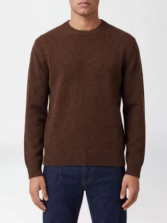 Baracuta Maglia girocollo a maniche lunghe in cotone con logo tono su tono