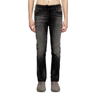 Diesel Regular Regular Waist 2032 D-Krooley Joggjeans, Black/Dark grey, Zip fly