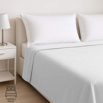 KASANOVA Lenzuolo piano Basik in cotone, da 1 piazza e mezza