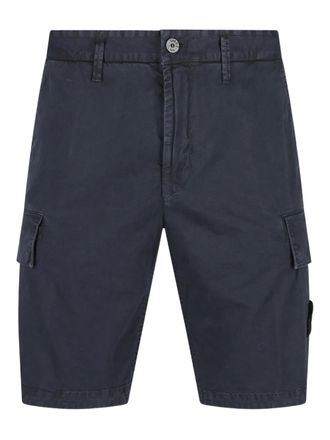 Stone Island button-fastening cargo shorts - Blue