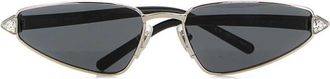 Valentino Garavani SUNGLASS Metal Cat-Eye Sunglasses - Silver