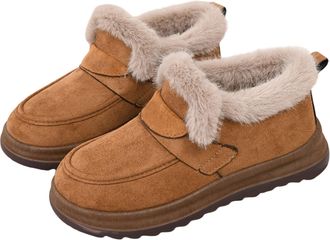 Generic Womens Winter Boots For Outdoor Wear In Rich Melange Tones Round Toe Flat Sole Bootie For Comfort And Warmth Snow Boots(Orange, 3.5)