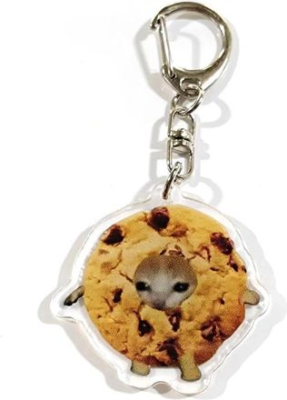 Generic NEW 2024 Funny Keychain Portable Acrylic Happy Small Car Key Chains Food Bag Head Accessories Phone Mobile Chain