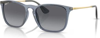 Ray-Ban Chris Zonnebril - Heren - Zonnebrillen - Blauw - 54 MM - Accessoires