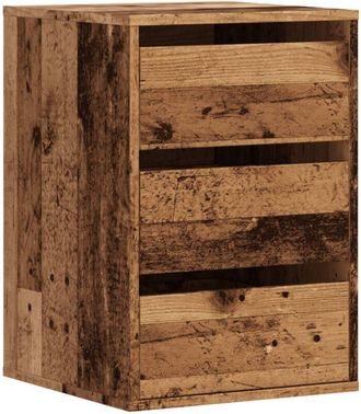 vidaXL Corner Chest of Drawers Old Wood 40x41x58 cm Engineered Wood vidaXL