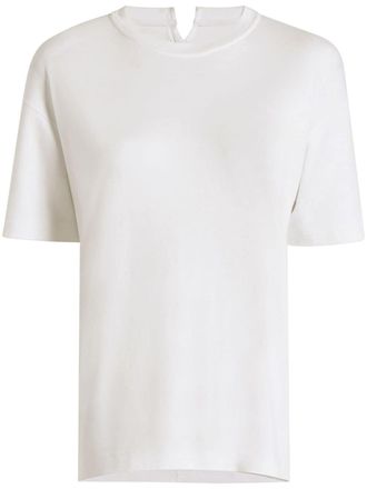 Another Tomorrow T-shirt Luxe Seamed - Bianco