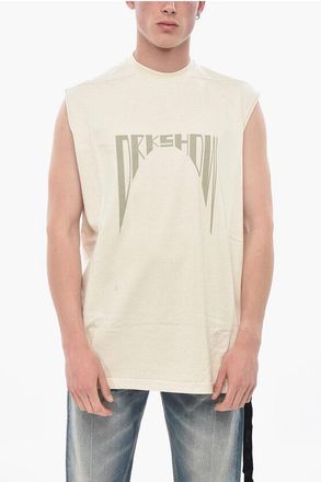 Rick Owens DRKSHDW Sleeveless Crewneck T-Shirt with Front Print size Xs