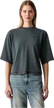 Pinko Pinko - T-shirt - Dames - Tops - Grijs - Maat: L Katoen