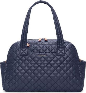 MZ Wallace Jimmy Deluxe II Quilted Nylon Duffle Bag in Dawn at Nordstrom